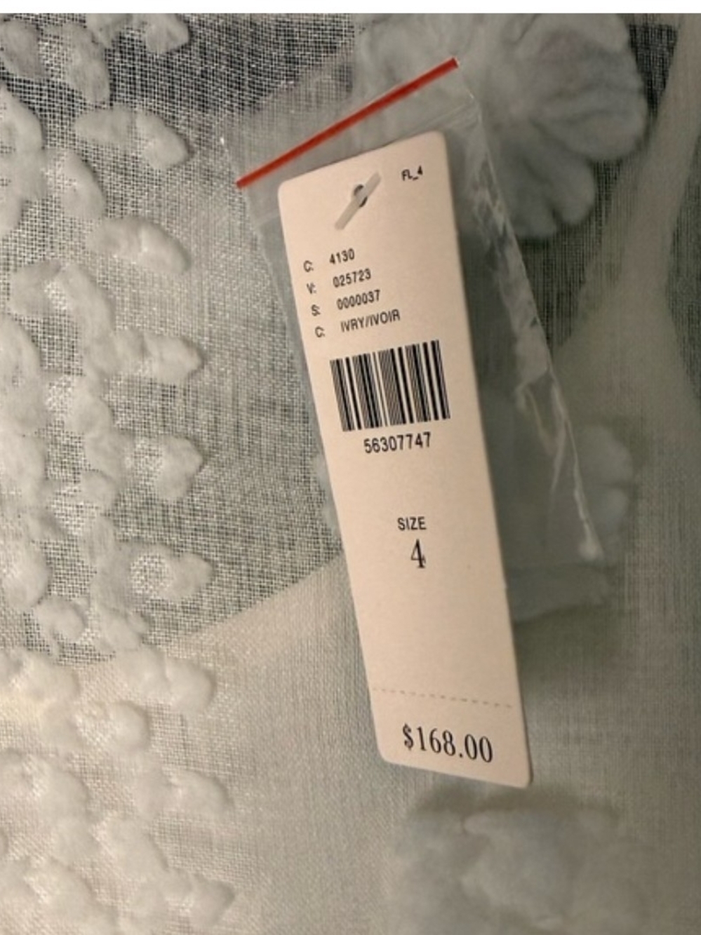 Anthropologie White Pom-Pom Lace Short-Sleeve Dress - Picture 2 of 11